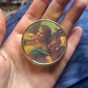 Vintage cherub jewelry case
